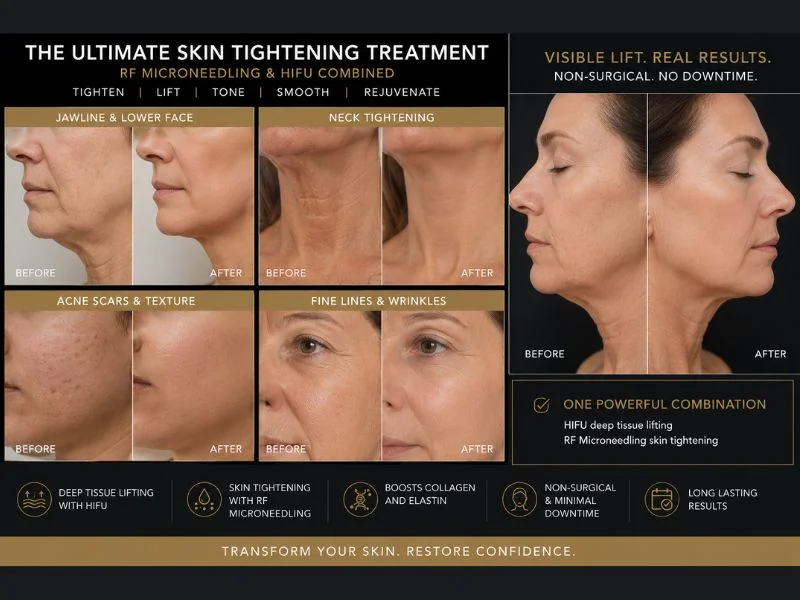 Results of combined treatment for the ultimate skin tightening treatment Tilehurst